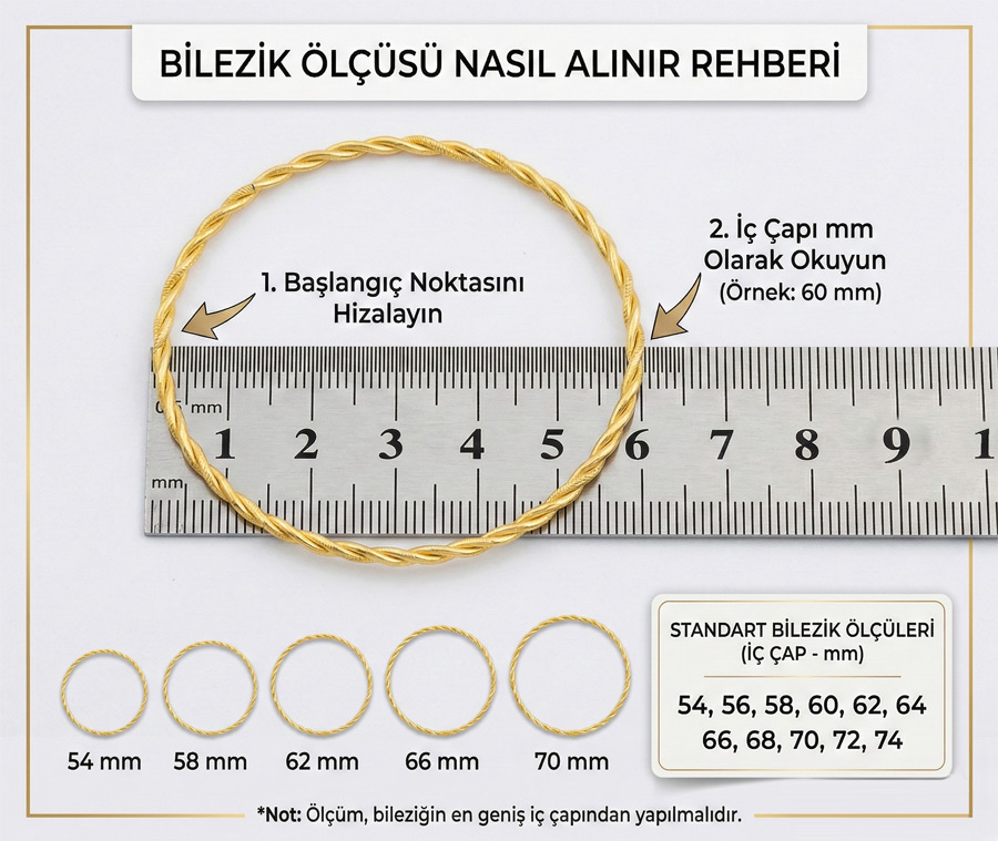 Bilezik Ölçü Tablosu